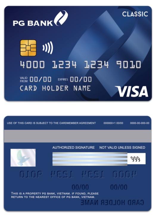 Vietnam PG Bank visa classic card